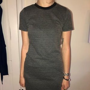 Grey sweater bodycon dress